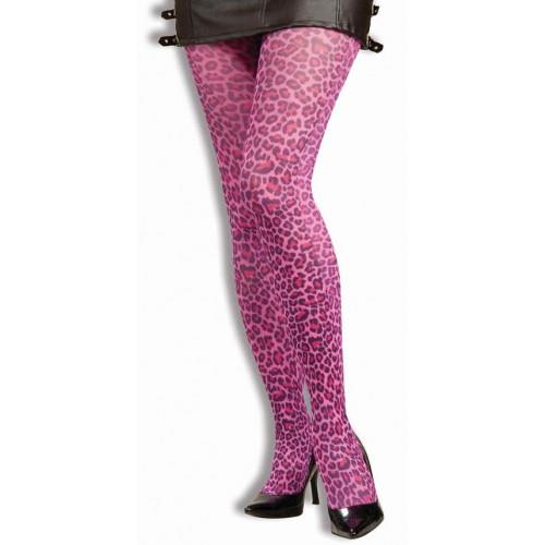 Pretty Kitty Pink Leopard Print Pantyhose