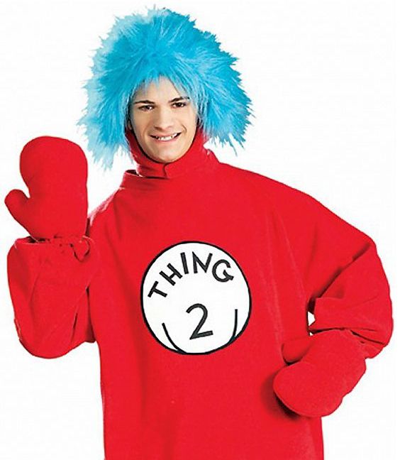 Thing 2 Fleece Dr Seuss Adult Costume
