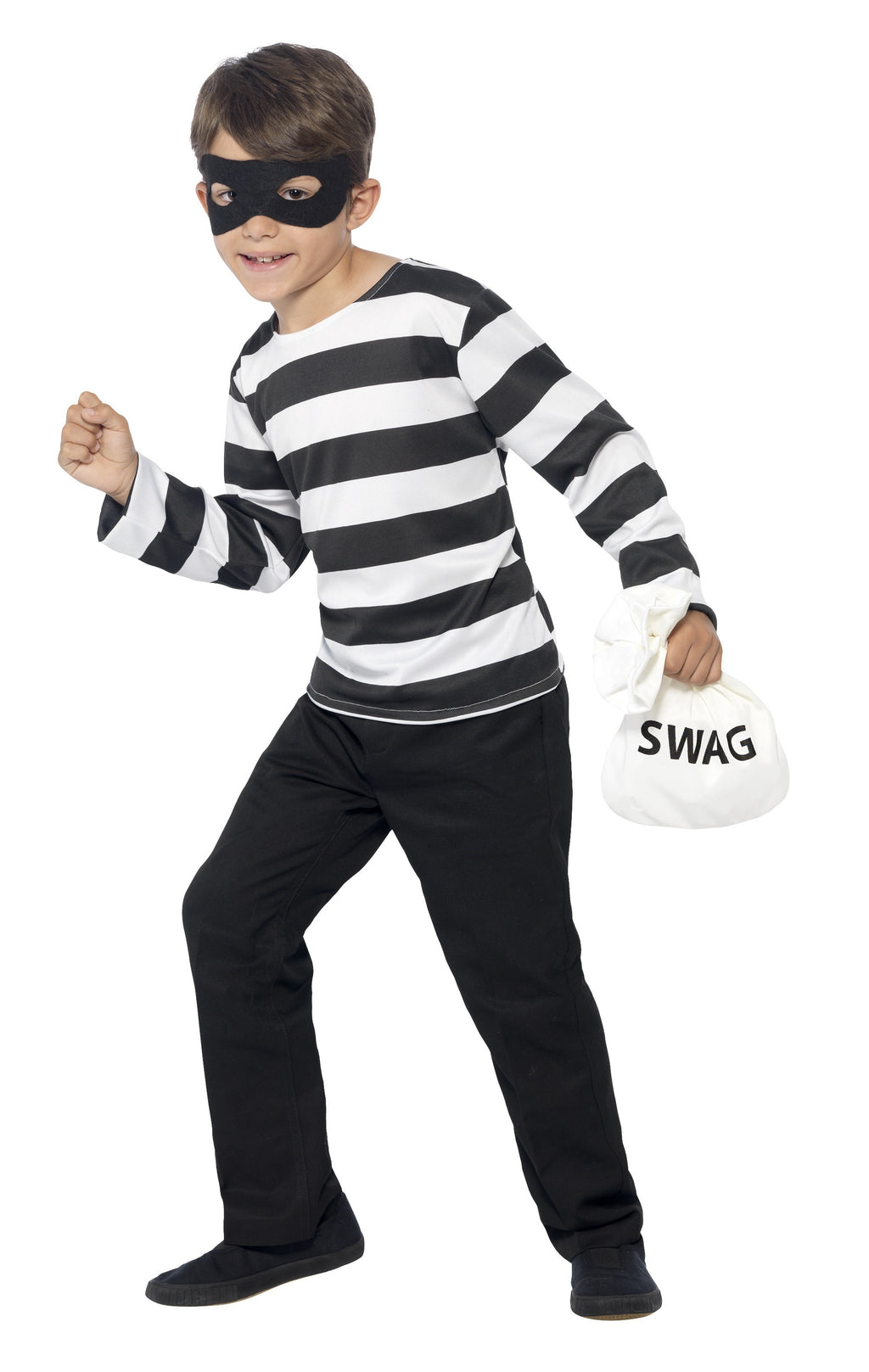 Unisex Kids Burglar Child Costume Size Large 10-12