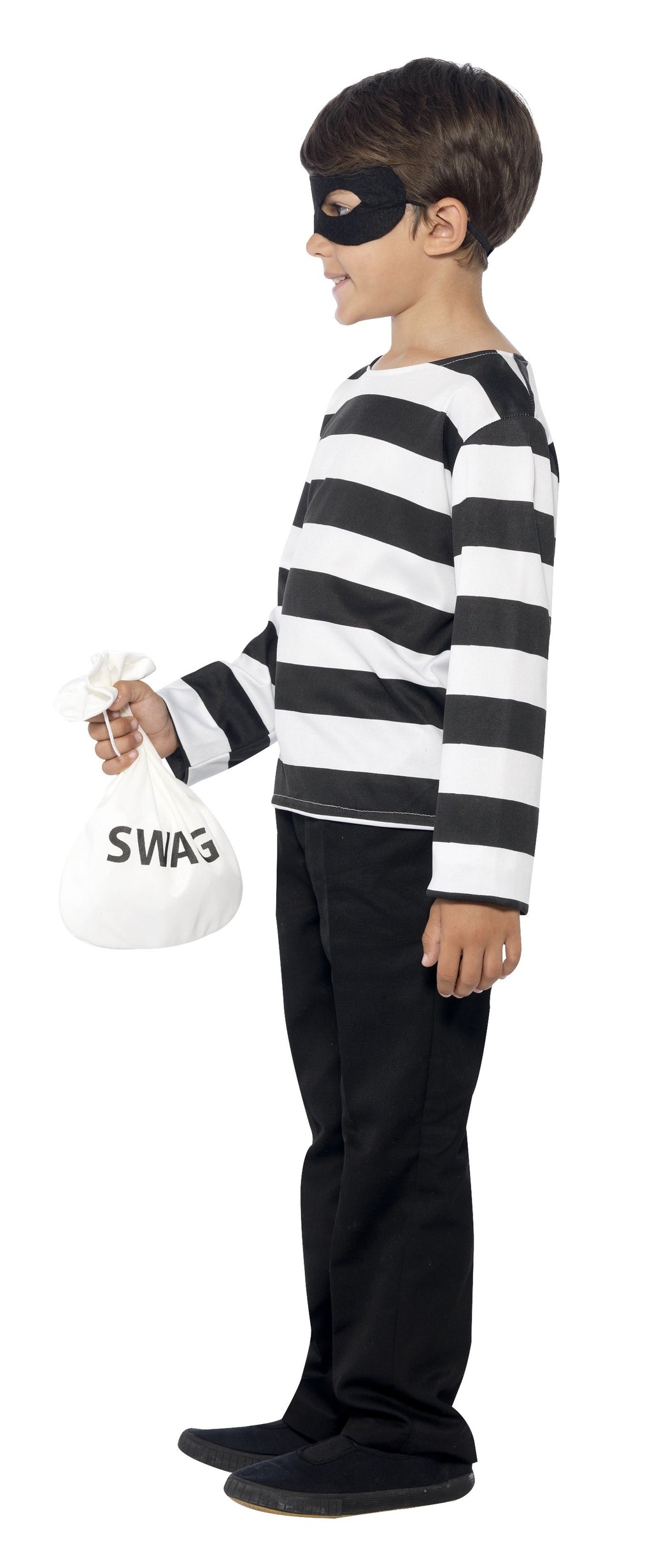 Unisex Kids Burglar Child Costume Size Large 10-12