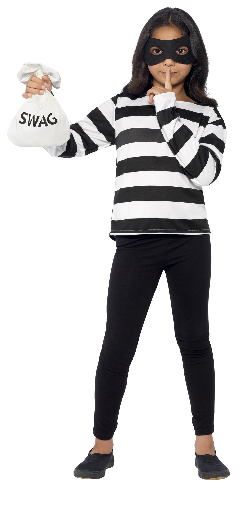 Unisex Kids Burglar Child Costume Size Large 10-12