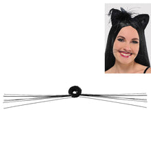 Load image into Gallery viewer, Black Cat Whiskers Costume Accessory
