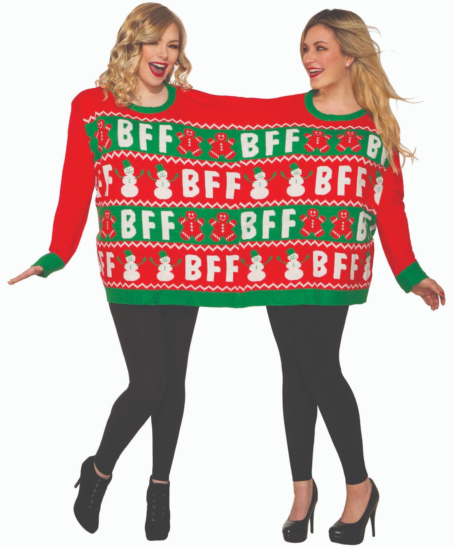 Forum Novelties Christmas Sweater for two BFF Size Large