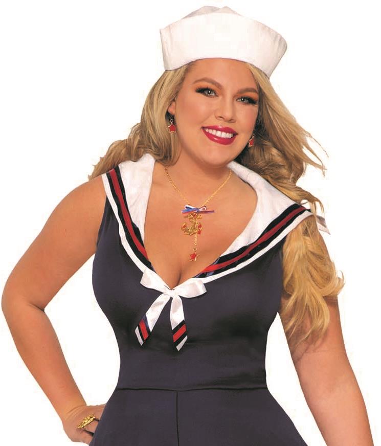 Sexy Ahoy Lady Navy Blue Women's Sailor Halloween Costume X-Large