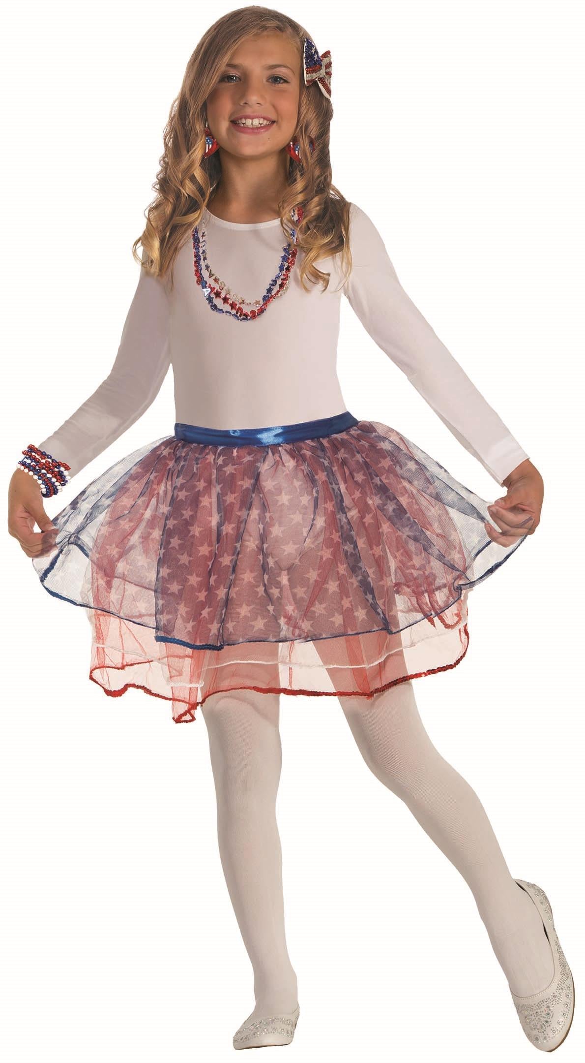 Red, White and Blue Patriotic USA Tutu Skirt 4th of July Accessory Child