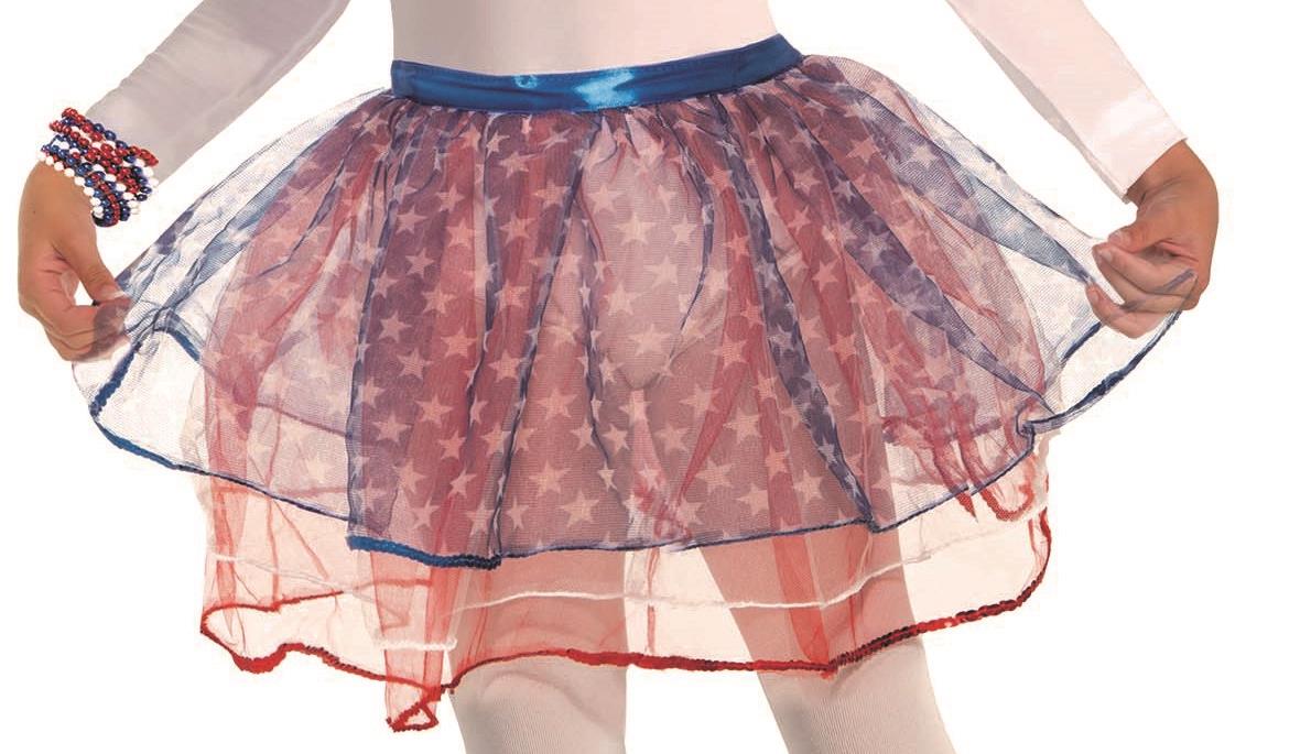 Red, White and Blue Patriotic USA Tutu Skirt 4th of July Accessory Child