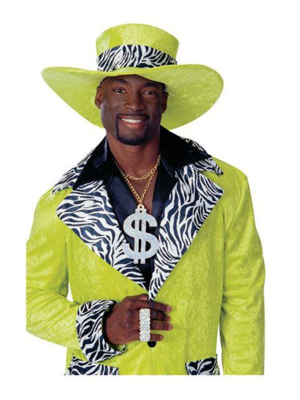 Glittery Dollar Sign $ Big Daddy Pimp Necklace