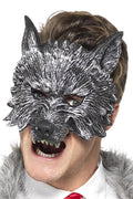 Silver Gray Deluxe Big Bad Wolf Costume Face Mask Adult Size
