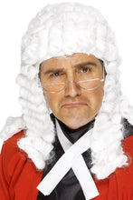 Load image into Gallery viewer, White Judge Founding Fathers Court Dress Wig
