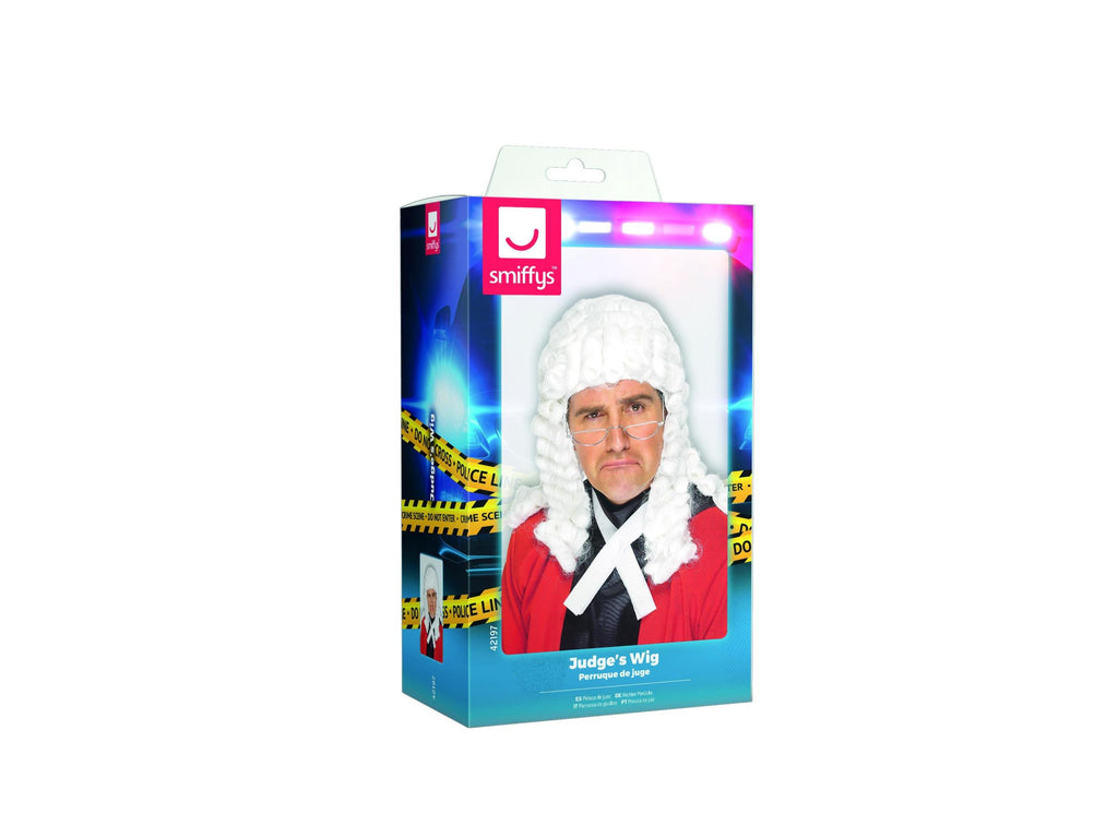 White Judge Founding Fathers Court Dress Wig