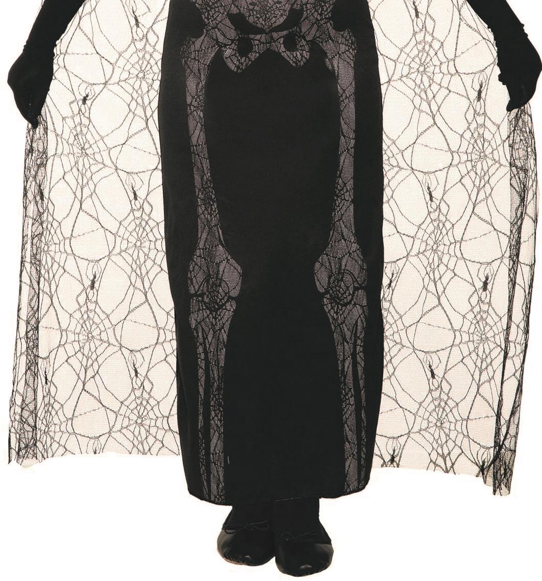 Graveyard Spirit Black Skeleton Dress Child Costume Size Small 4-6