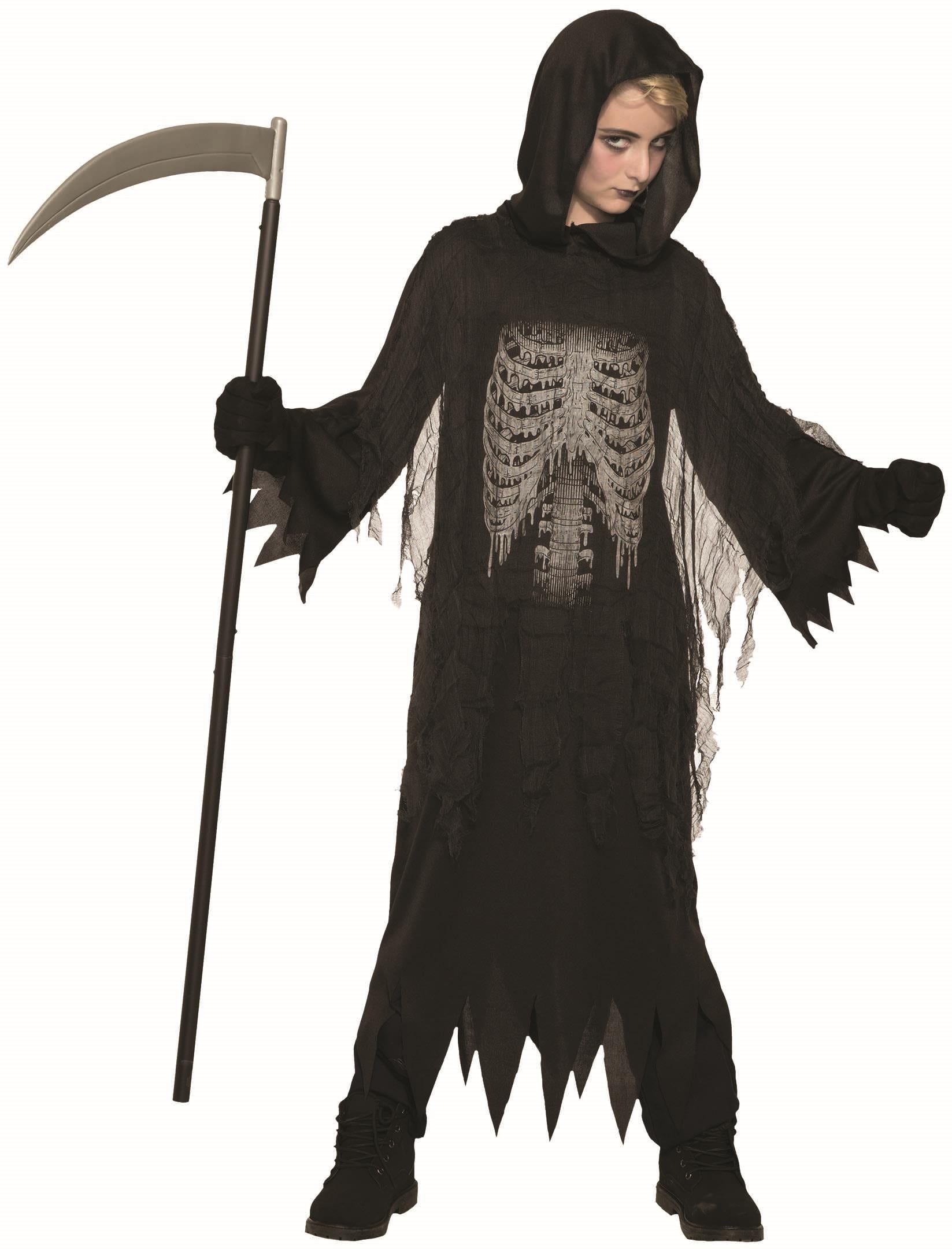 Night Reaper Child Grim Reaper Death Tattered RobeChild Small 4--6
