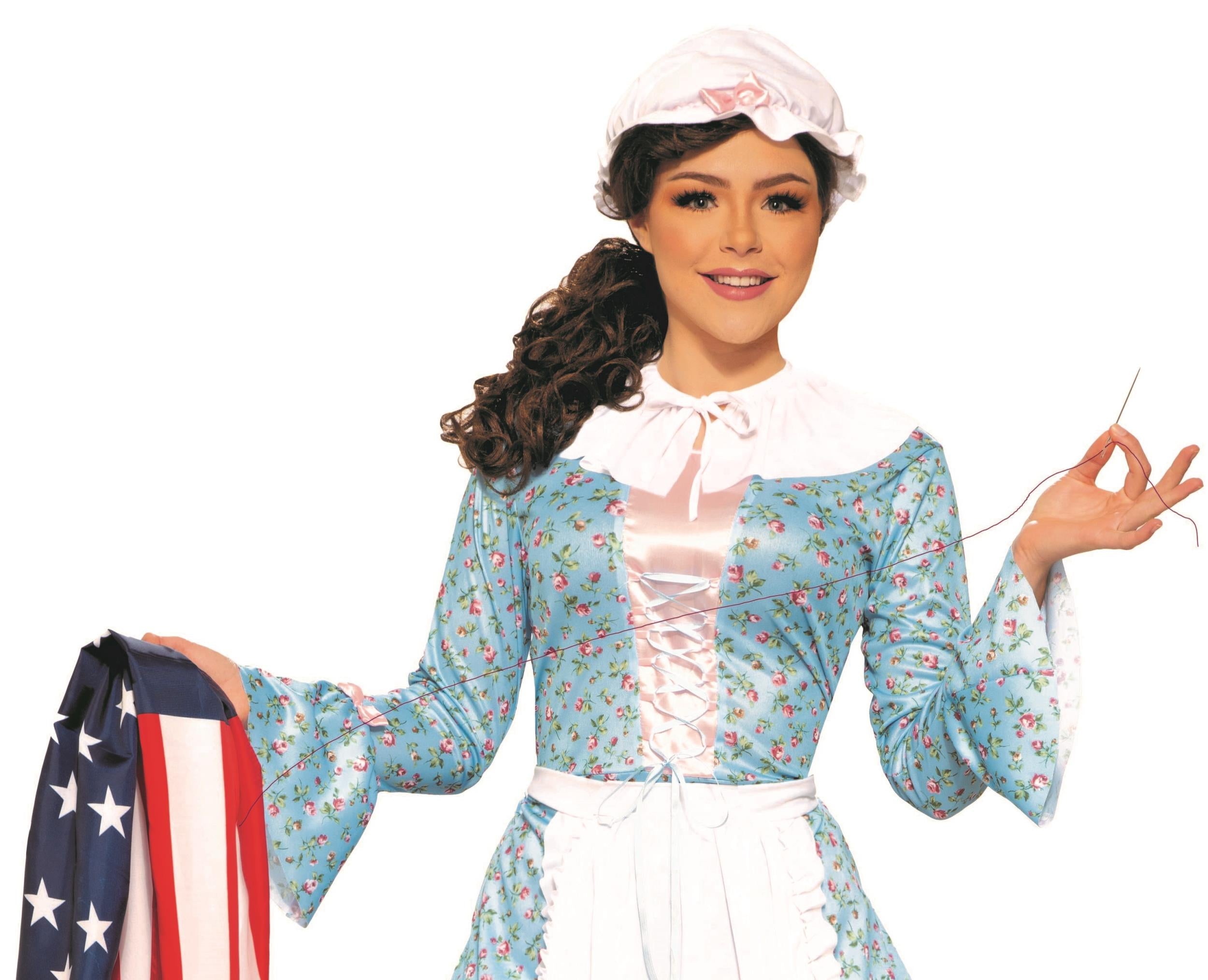 Betsy Ross Costume Founding Woman Adult Patriotic Attire Standard Size
