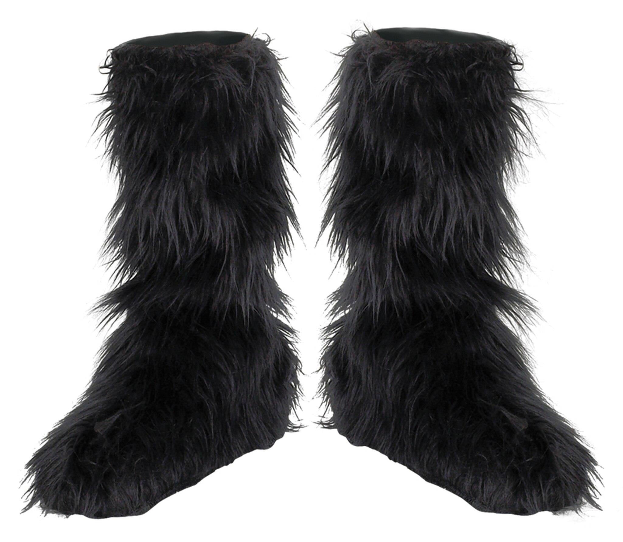 D/Ceptions Child Black Furry Boot Covers