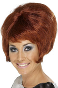 60's Auburn Beehive Cilla Presley Wig with Bangs