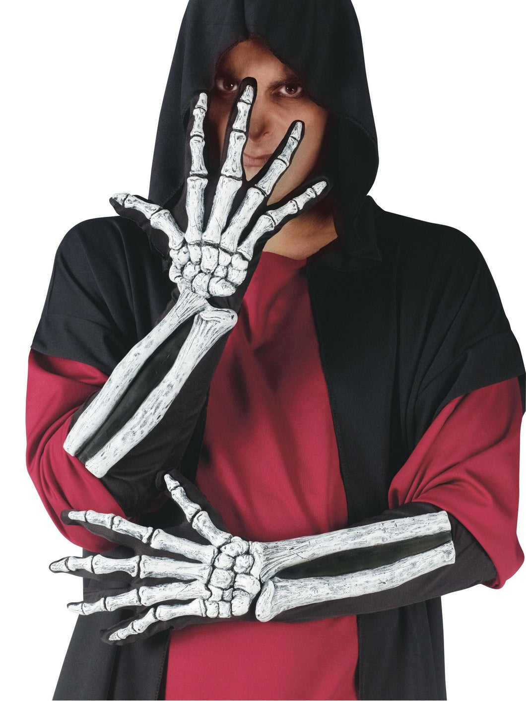 Fun World Skeleton Glove And Wrist Bone Adult Gloves