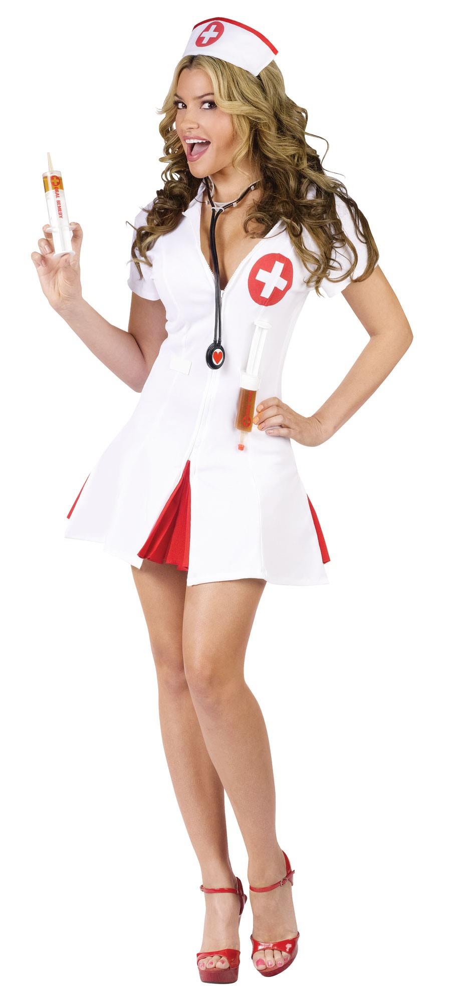 Say Ahhh! Sexy Adult Nurse Costume Shots Small/Medium 2-8