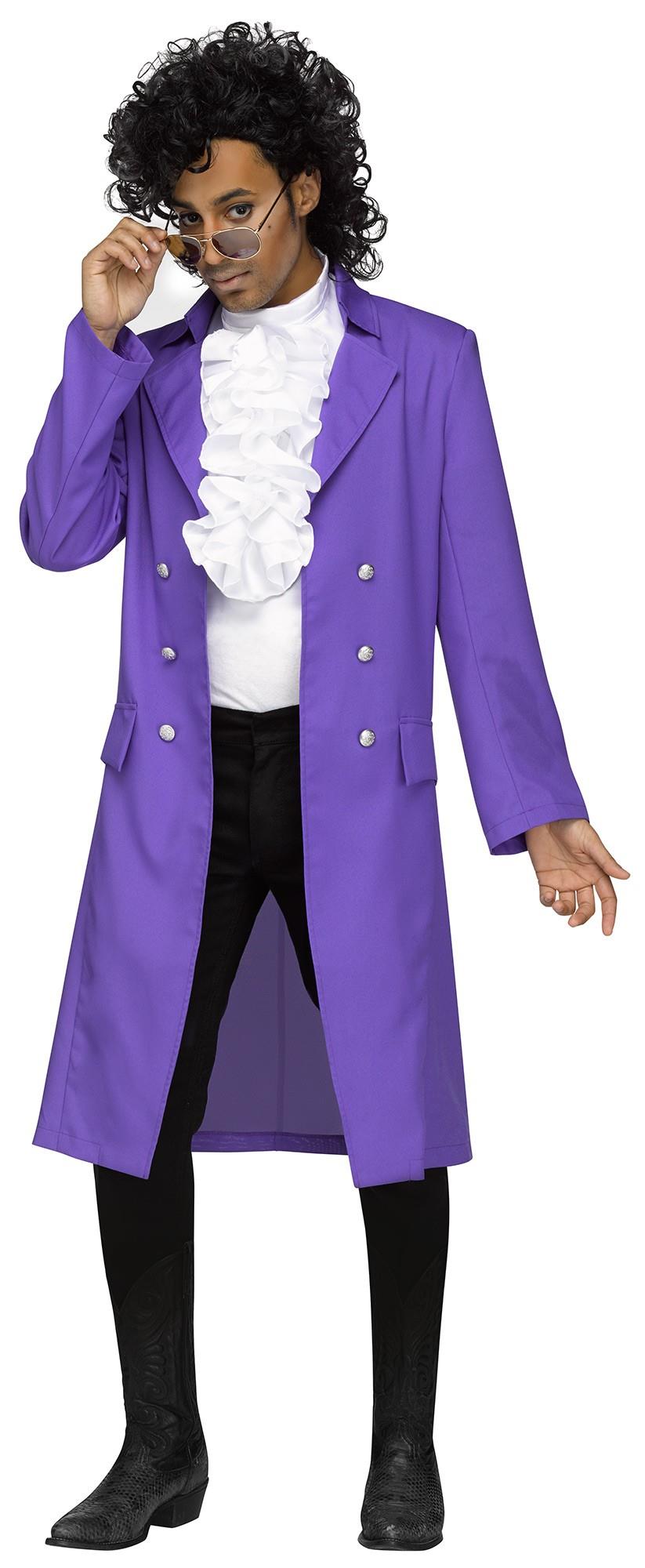 Fun World Purple Pain Prince 80's Rock Star Adult Men's Costume Plus Size