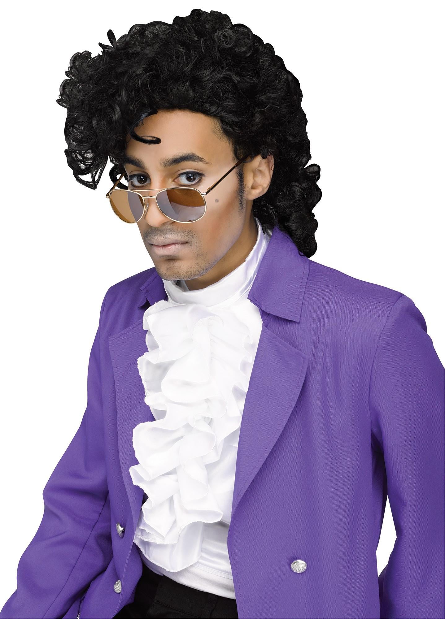 Fun World Purple Pain Prince 80's Rock Star Adult Men's Costume Plus Size