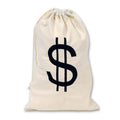 Large Money Bag Costume Accessory 17'' x 11''