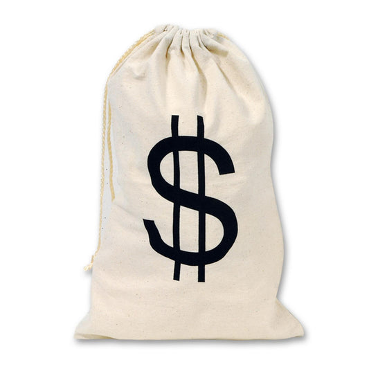 Large Money Bag Costume Accessory 17'' x 11''