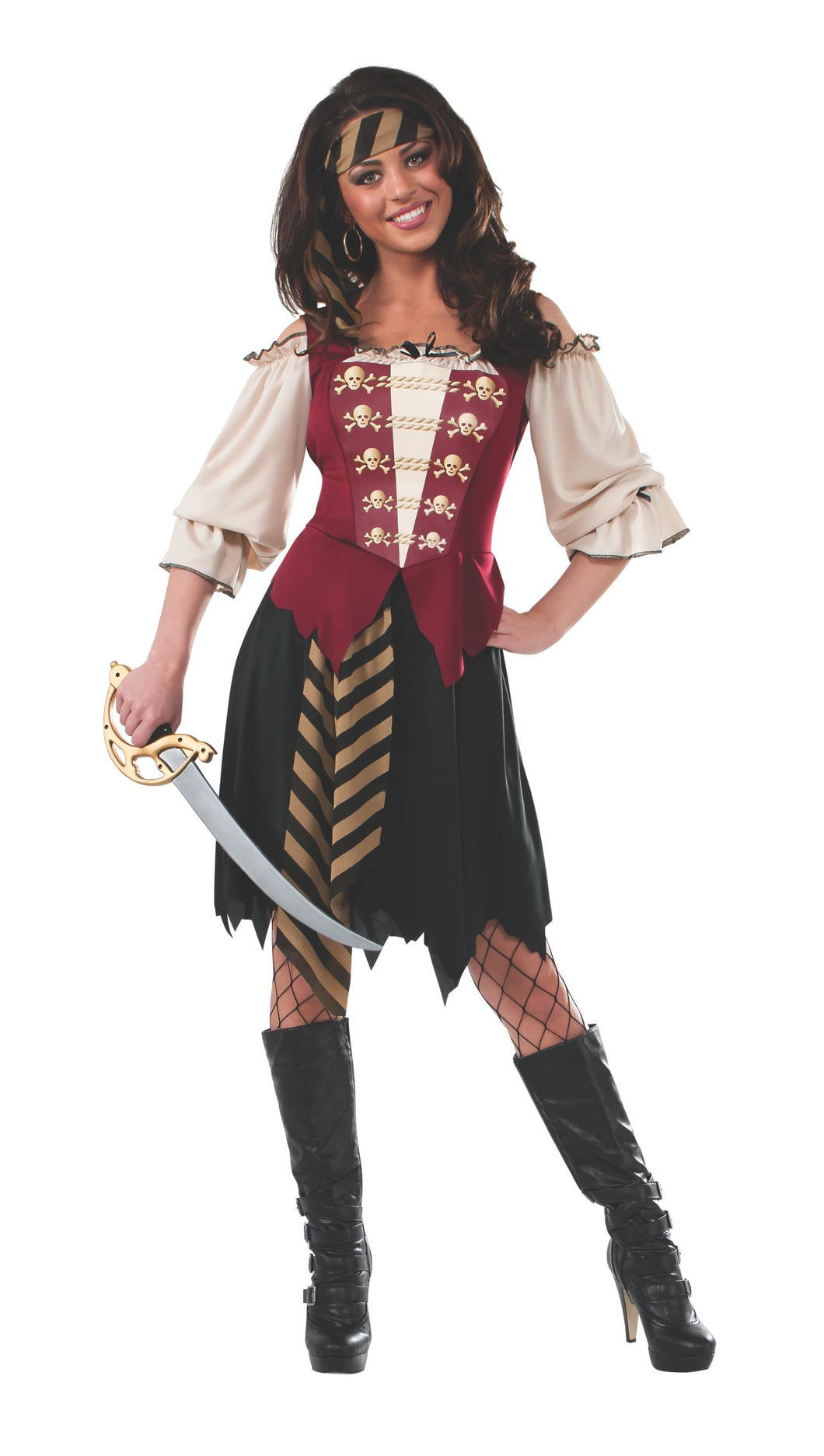 Elegant Pirate Cute Deck Hand Adult Costume Size Small 2-6