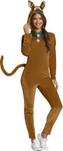Load image into Gallery viewer, Scooby Doo Adult Pajama Jumpsuit with Hood Costume Small

