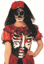 Load image into Gallery viewer, Day of The Dead Ballroom Skeleton Gown Adult Costume Small
