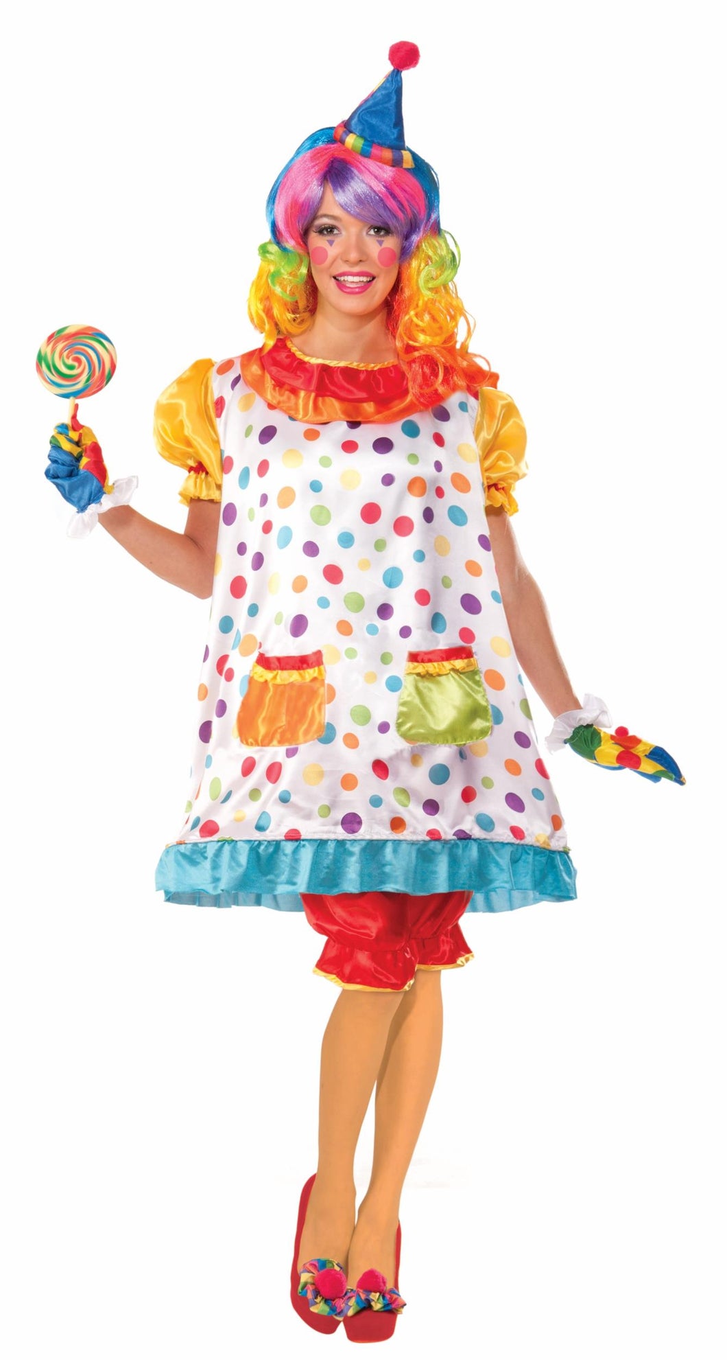 Women's Wiggles the Clown Adult Costume Standard Size