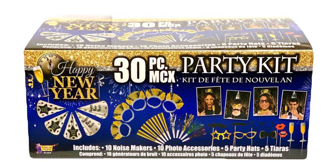 New Years Party 30 Piece Party Kit
