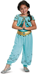 Jasmine Teal Aladdin Disney Prestige Princess Girl Costume Medium 7-8
