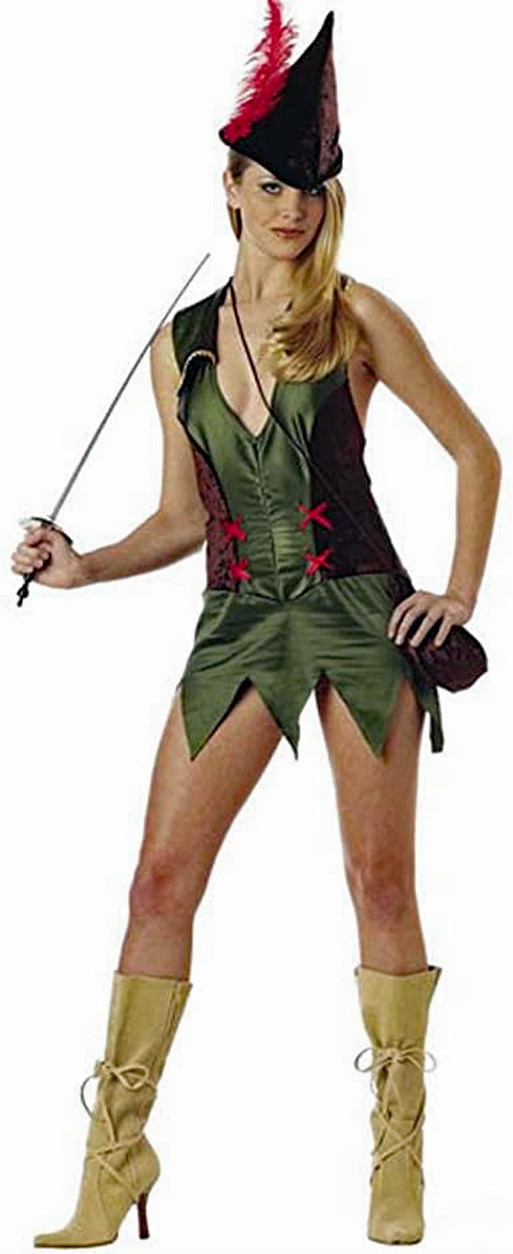 California Costume Sexy Forest Bandit Robin Hood Mistress Costume Size Large
