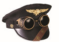Steampunk Police Pilot Captains Hat Costume Hat