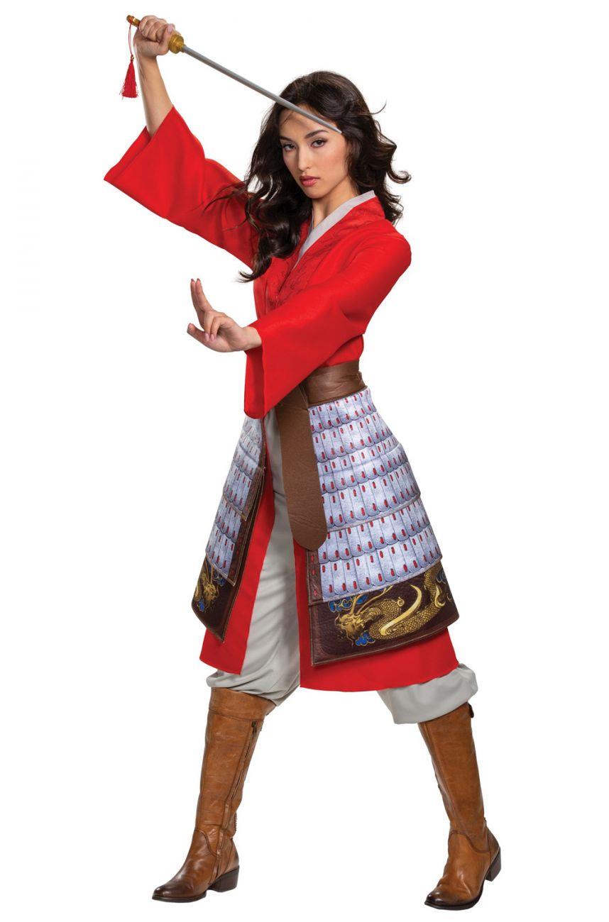 Mulan Hero Red Dress Deluxe Costume Adult Small 4-6