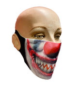 Load image into Gallery viewer, Reusable Halloween Face Cover Evil Clown Design Scary Face Mask
