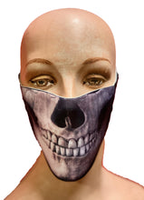 Load image into Gallery viewer, Reusable Halloween Face Cover Skeleton Skull Design Scary Face Mask
