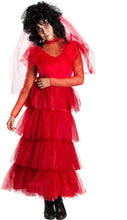 Load image into Gallery viewer, Beetlejuice : Red Lydia Wedding Dress Adult Large
