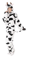 Load image into Gallery viewer, Cow Farm Animal Pajama Adult Costume Jumpsuit with Hood Size Small/Medium
