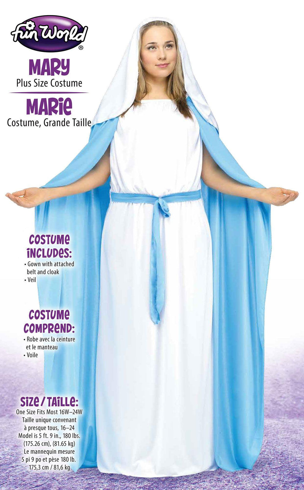 Virgin Mary Plus Size Robe Biblical Costume