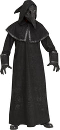 Black Plague Doctor Robe and Mask Adult Costume