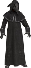 Load image into Gallery viewer, Black Plague Doctor Robe and Mask Adult Costume

