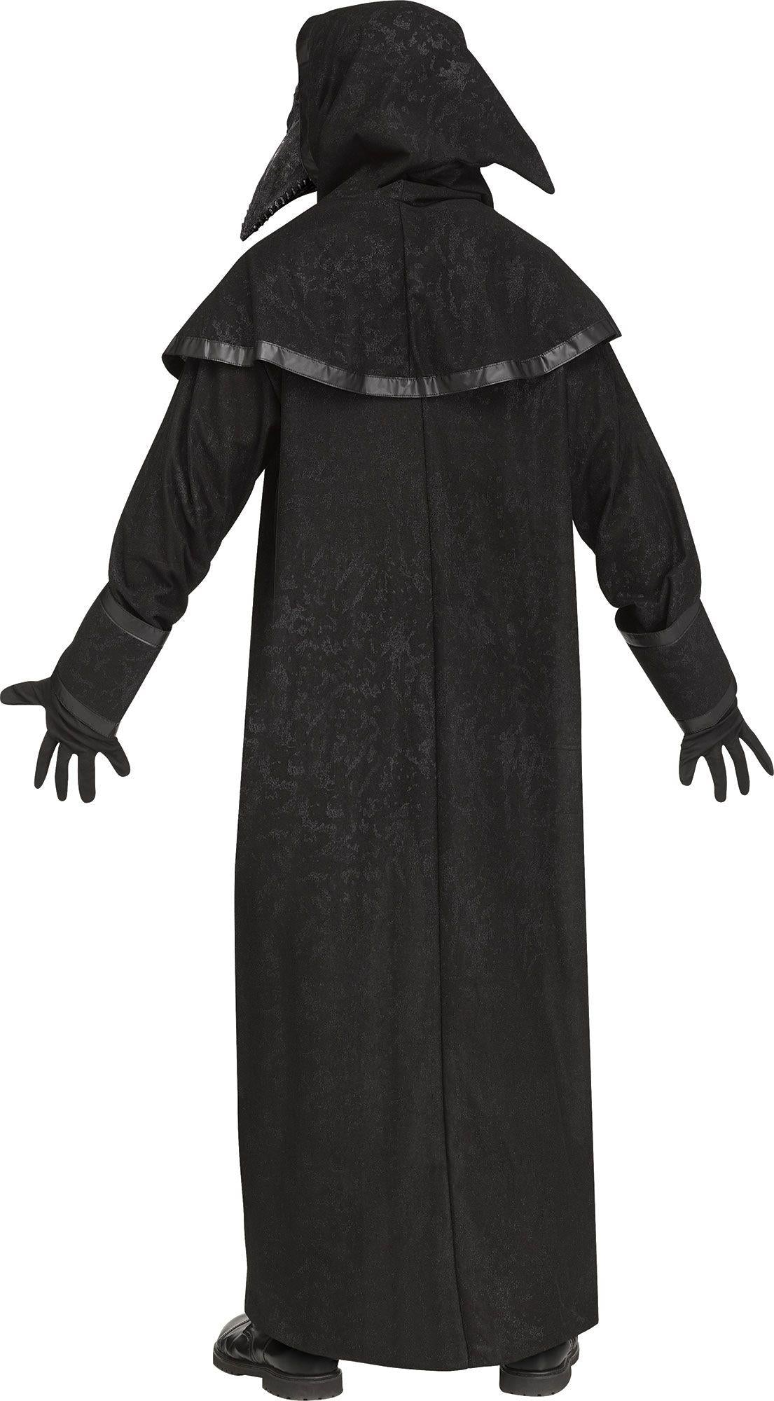 Black Plague Doctor Robe and Mask Adult Costume