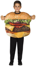 Load image into Gallery viewer, Festive Screen Print Cheese Burger Hamburger Child American Food Costume
