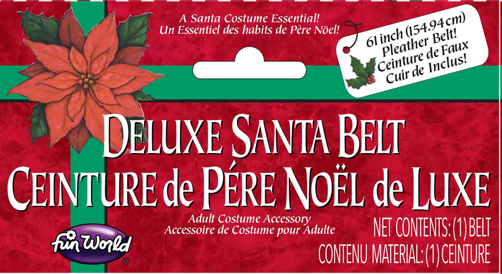 Santa or Pirate Adult Costume Belt 5" Wide 61" Long