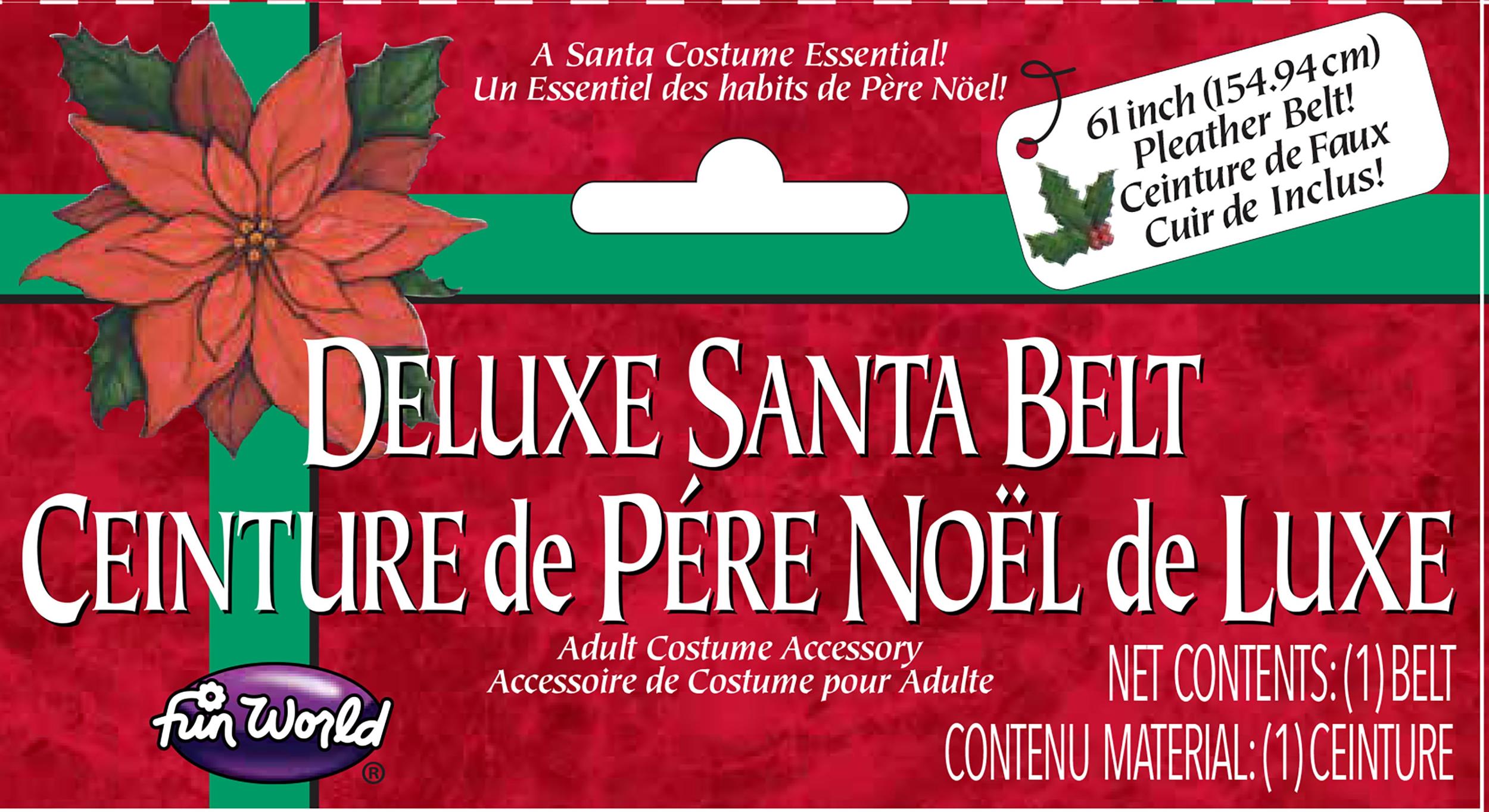 Santa or Pirate Adult Costume Belt 5" Wide 61" Long