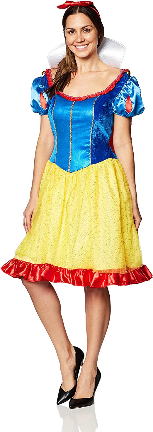 Disney Snow White Fab Dress Adult Halloween Costume Medium 8-10