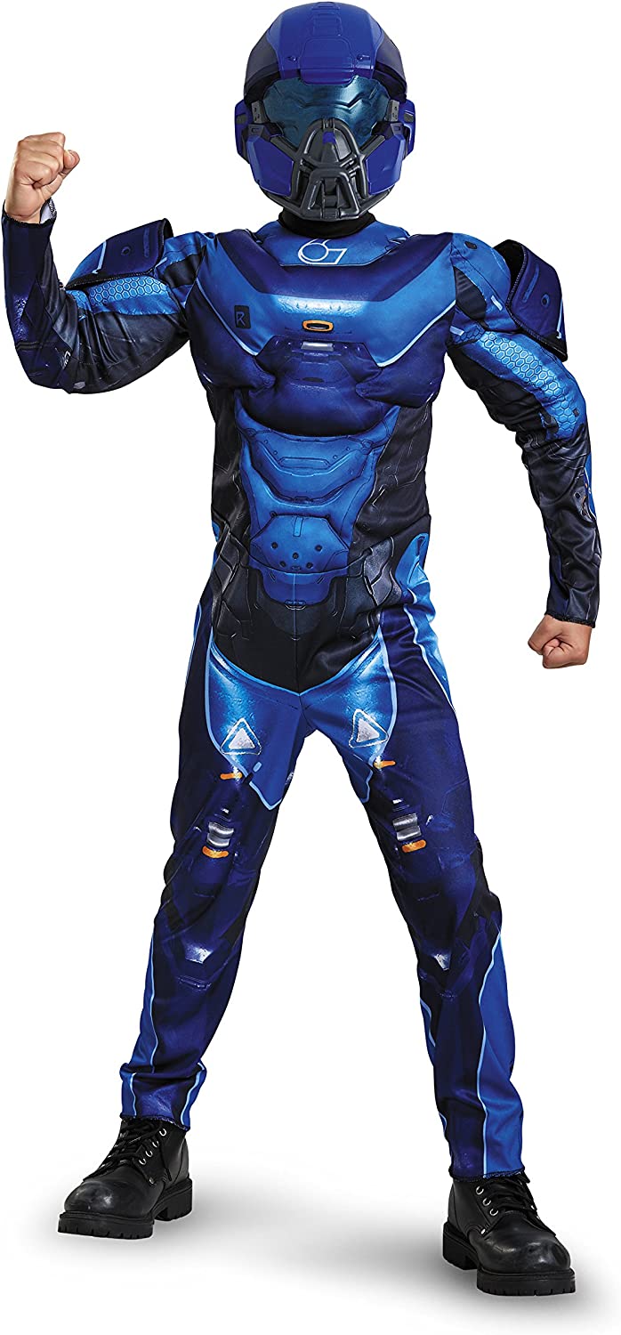 Halo Blue Spartan Muscle Child Costume Small 4-6