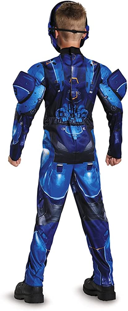 Halo Blue Spartan Muscle Child Costume Small 4-6