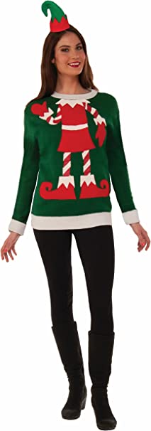 Elf Ugly Christmas Sweater Holiday Festive Small
