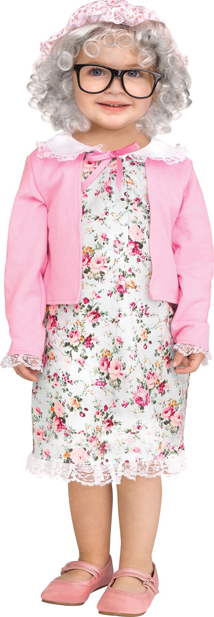 Lil Grammy Old Lady 100 Years of School Grandma Toddler Costume Size Small 2T